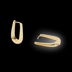 NWT * Hey Harper * September Long Oval Earrings * Gold